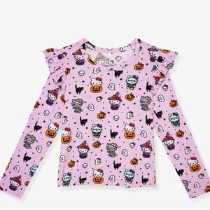 Posh Peanut Hello Kitty Monsters Ruffled Top 3-4